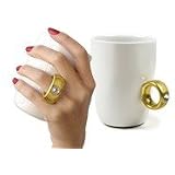 INVOTIS Kaffeebecher mit Swarovski Kristall 2 CARAT CUP goldvon "Fred"