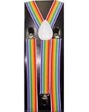 Outer Rebel Fashion Suspenders- Rainbow Stripe