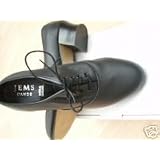 black leather ladies oxford ballroom dance shoes size 8'