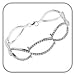 Platinum Over Sterling Silver Diamond Accent Oval Link Bracelet