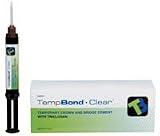Kerr Tempbond Clear with Triclosan Automix Syringe Dual-cure Temporary Resin-base Cement, Translucent, 1 - 7 Gm. Double-barreled Syringe and 10 Mixing Tips. #33351