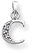 Block Letter Charm, White Gold