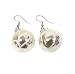 Christmas Earrings Swirl Ornament (silver)