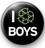 I RECYCLE BOYS Symbol Pinback Button 1.25