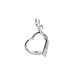Sterling Silver 12mm Abstract Open Heart Charm