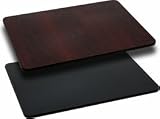 Reversible Laminate Table Top Finish: Black / Mahogany, Size: 24W x 42L