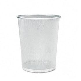 Five-Gallon Mesh Wastebasket, Round, 20 Quart, 11-1 2 Dia, 14 High, Silver URIWMB20SL by United Receptacle