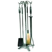 Country Inn Wrought Iron 5 P Fireplace Tool Set by Minuteman