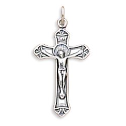 1" Antique Crucifix Pendant by 