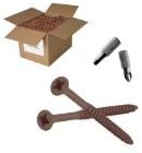 (5-57350) 25 lb 9x3-1/2" Deck screws Red