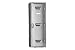 Double Tier Plastic Lockers - Flat Top 12x15x36 Gray