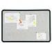 Contemporary Decor Fashion Bulletin Board, 3'x2', Graphite Finish/Graphite Frame QRT6...