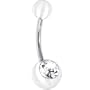 Crystalline Gem Arctic Blast Beach Ball Belly Ring