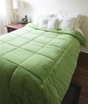 College Plush Comforter - Avocado Green