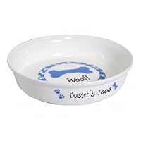 Personalised blue dog bowl