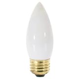 Satco S3235 40 Watt - B11 - Frosted - Straight Tip - 120 Volt - Medium Base - Chandelier Decorative Light Bulb, 10-Pack
