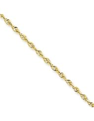 10k Gold 2.0mm D/C Extra-Lite Rope Chain 16 Inches