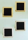Faux Onyx Square Cuff Links