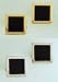 Faux Onyx Square Cuff Links