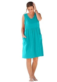 Woman Within Plus Size Colorful cotton swimwear cover-up by Swim 365 (JADE,3X)