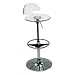 Baxton Studio  Acrylic Adjustable Bar Stool, Clear