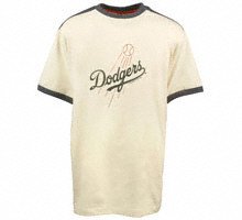 Los Angeles Dodgers Scoring Streak Fashion Ringer T-shirt by Majestic