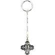 Sterling Silver Inspirational Blessings Four Way Key Chain