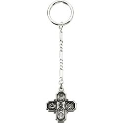 Sterling Silver Inspirational Blessings Four Way Key Chain