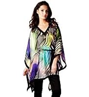 Per Una Speziale Pure Silk Zebra Print Belted Kaftan