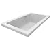 Porcher 60520-10.071 Biscuit Tetsu Rectangle 5 Premium Air Bath Tub with Center Drain from the Tets