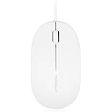 Macally 3 Button USB 1000DPI Optical Wired Mouse with 5 foot cord, compatible with Mac and PC (ICEMOUSE2)