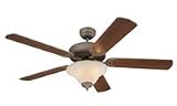 Monte Carlo Fans 5HS52CBD 52 Homeowner's Deluxe Corinthian Bronze Ceiling Fan w/ Light & Blades