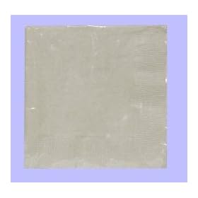 100 Silver Napkins (Metallic) 40cm 3ply