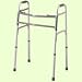 Deluxe Bariatric Two-Button Folding Walker, Extra-Wide Two-Button Walker With Dual 5" Wheels