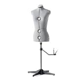SINGER DF150G Adjustable Dress Form, Gray, Medium