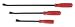 Westward 2AJL2 Plastic Handle Pry Bar Set, 3 Pc