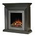 Napoleon EFMD30GK Painted Black 1500 Watt Electric Log Fireplace with Beveled Edge Deluxe Mantel