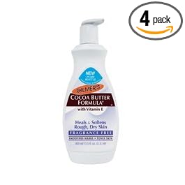 Palmer's Cocoa Butter Formula With Vitamin E Lotion Fragrance Free , 13.5-Ounce Bottle (Pack of 4) by Palmer's