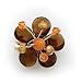 Sterling Silver Smoky Quartz/Carnelian/Crystal/FW Cult Gold Pearl Pin