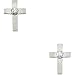 14K Yellow Gold Diamond Cross Earring