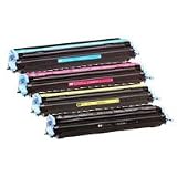 HP Q6000A, Q6001A, Q6002A, Q6003A Compatible Remanufactured Combo Pack for Color LaserJet 1600, 2600 Series Printers - 1 Black, 1 Cyan, 1 Magenta, 1 Yellow Toner Cartridges