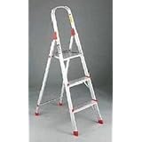 #566 Aluminum Euro Platform Ladder, 3 Foot, ANSI Type III, 18 3 8w x 31 spread... by Davidson