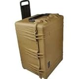 Pelican 1660 Watertight Hard Case with Cubed Foam & Wheels - Desert Tan