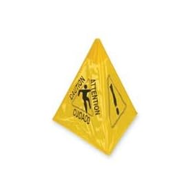 Continental Mfg. Co. CMC220 Tri-Cone Sign- Collapsible- 17-.50in.x17-.50in.x19in.- Yellow