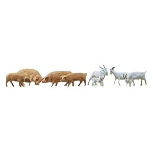 FALLER 154008 – 8 Ziegen + 7 Schweine