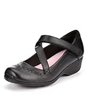 Coated Leather Z Strap Riptape Shoes