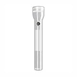 3 D Cell LED Flashlight, Silver