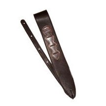 Martin Premium Genuine Leather Strap - Brown 2.5 inch Leather Guitar Strap with Pick Holder