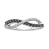 10kt. White Gold, 1/4 ct. tw. Black and White Diamond Fashion Ring