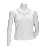 Bolle Tennis Julep Triangle Stripe Sleeveless Top (COLOR: White/Green, SIZE:Extra Large)